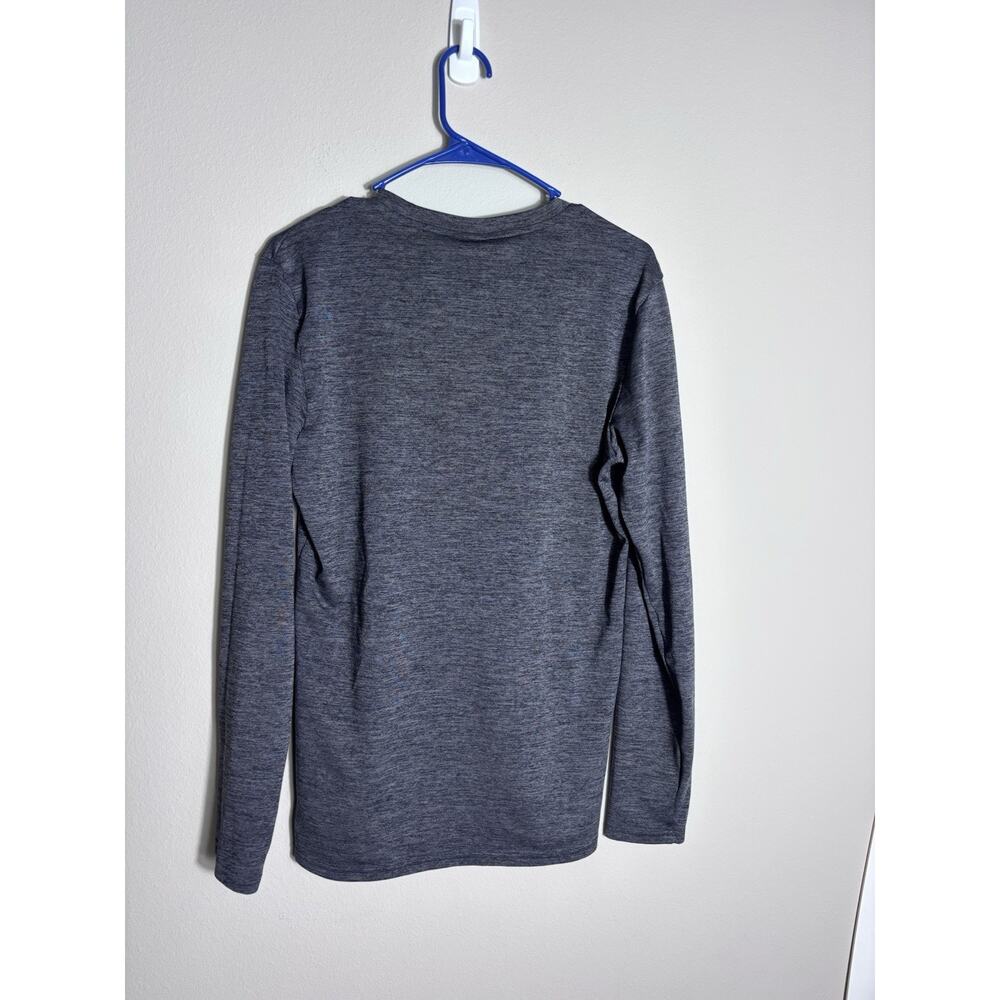 Gymshark Men's Long Sleeve Training Shirt Marl Gray Size Small Activewear Logo - Picture 4 of 4